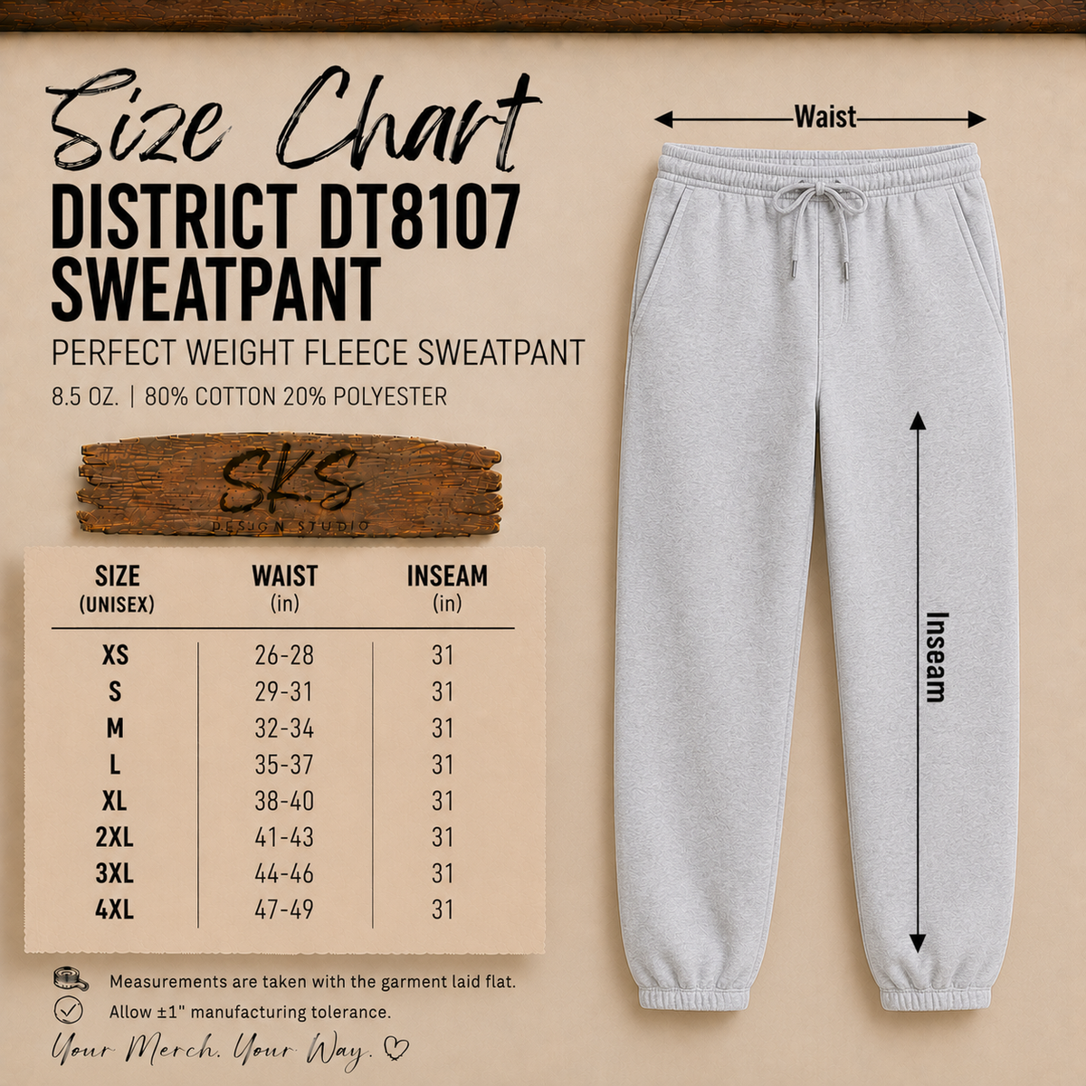 CUSTOM LOGO | Unisex Jogger Sweatpants [DISTRICT]