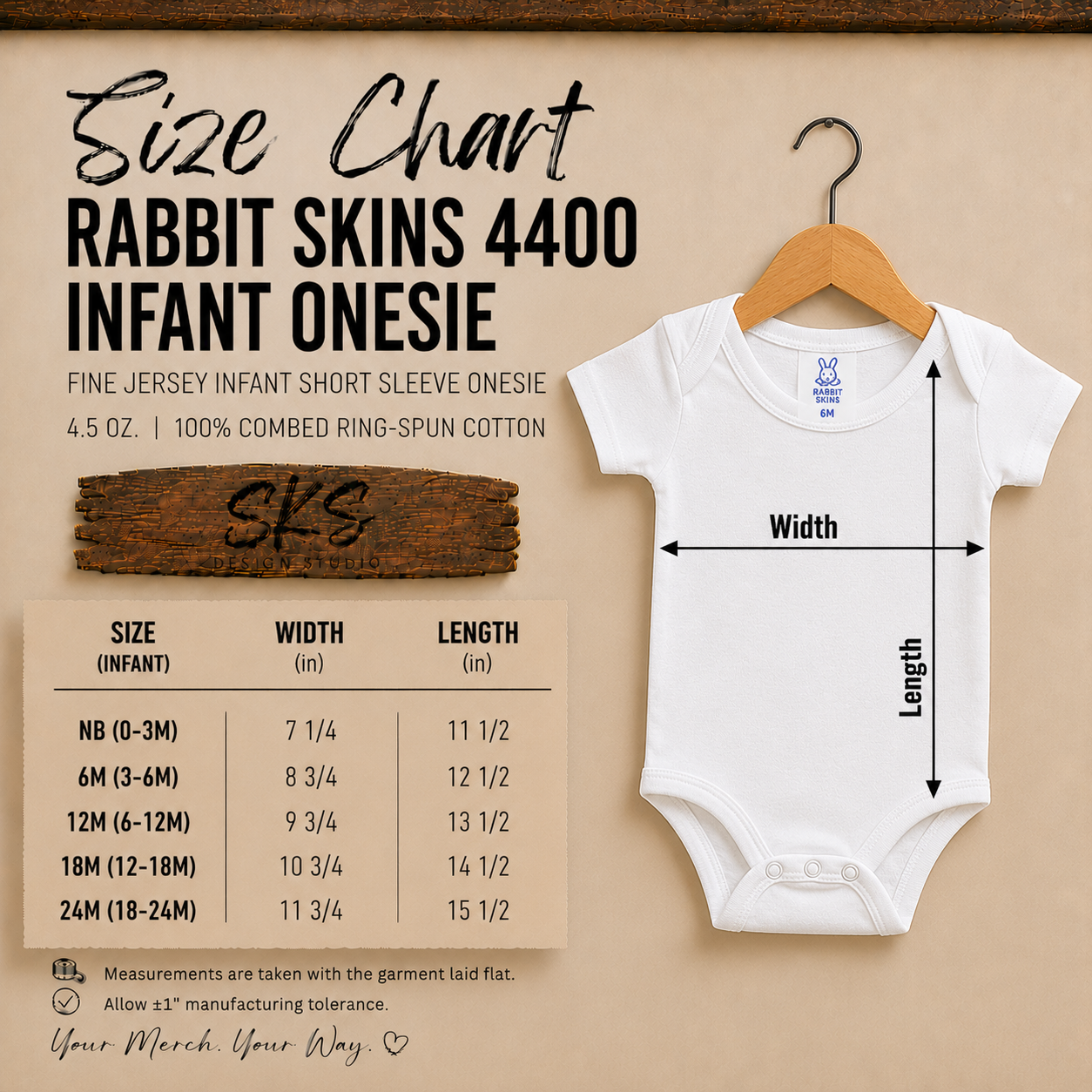 CUSTOM LOGO | Infant Onesie [RABBIT SKINS]