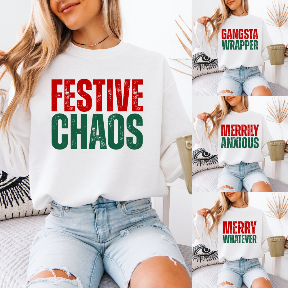 Festive Chaos | Unisex Crewneck Sweatshirt