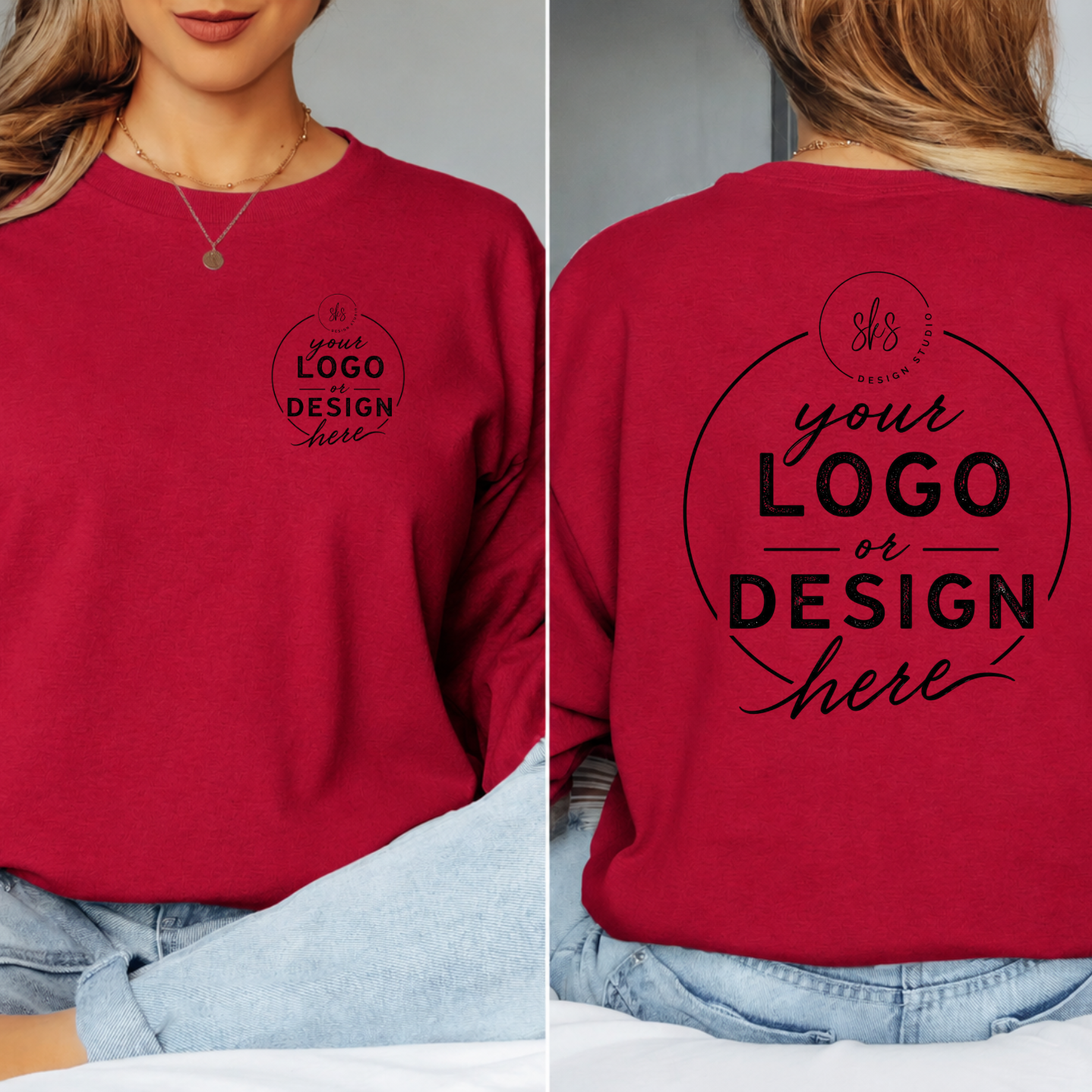CUSTOM LOGO | Unisex Long Sleeve Shirt [GILDAN]