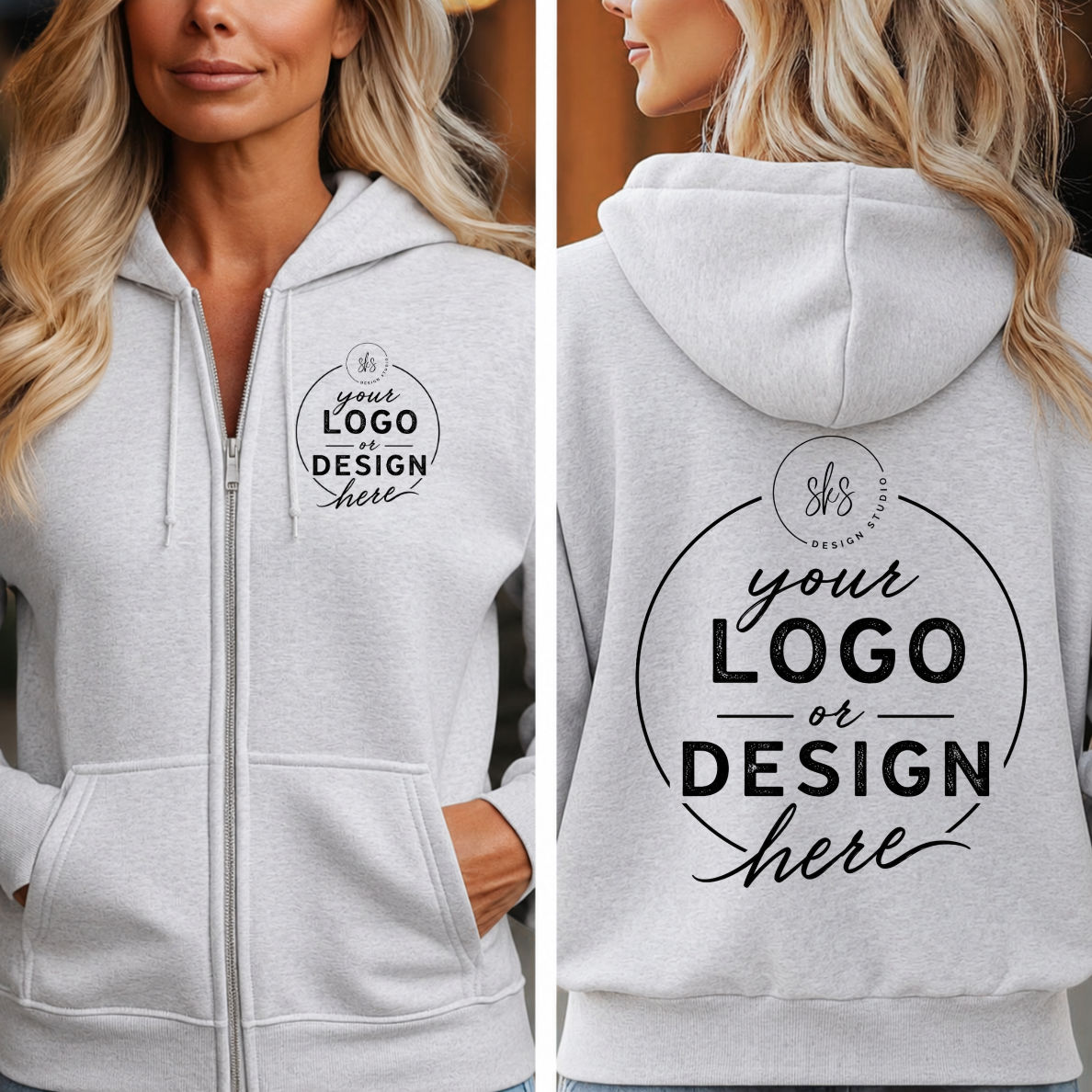 CUSTOM LOGO | Unisex Zip Up Hoodie [GILDAN]