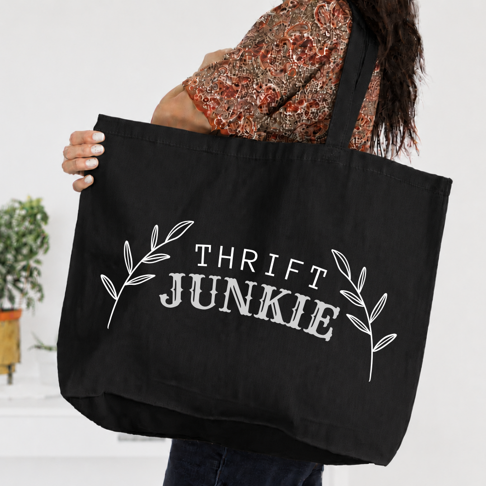 Thrift Junkie | Jumbo Canvas Tote Bag
