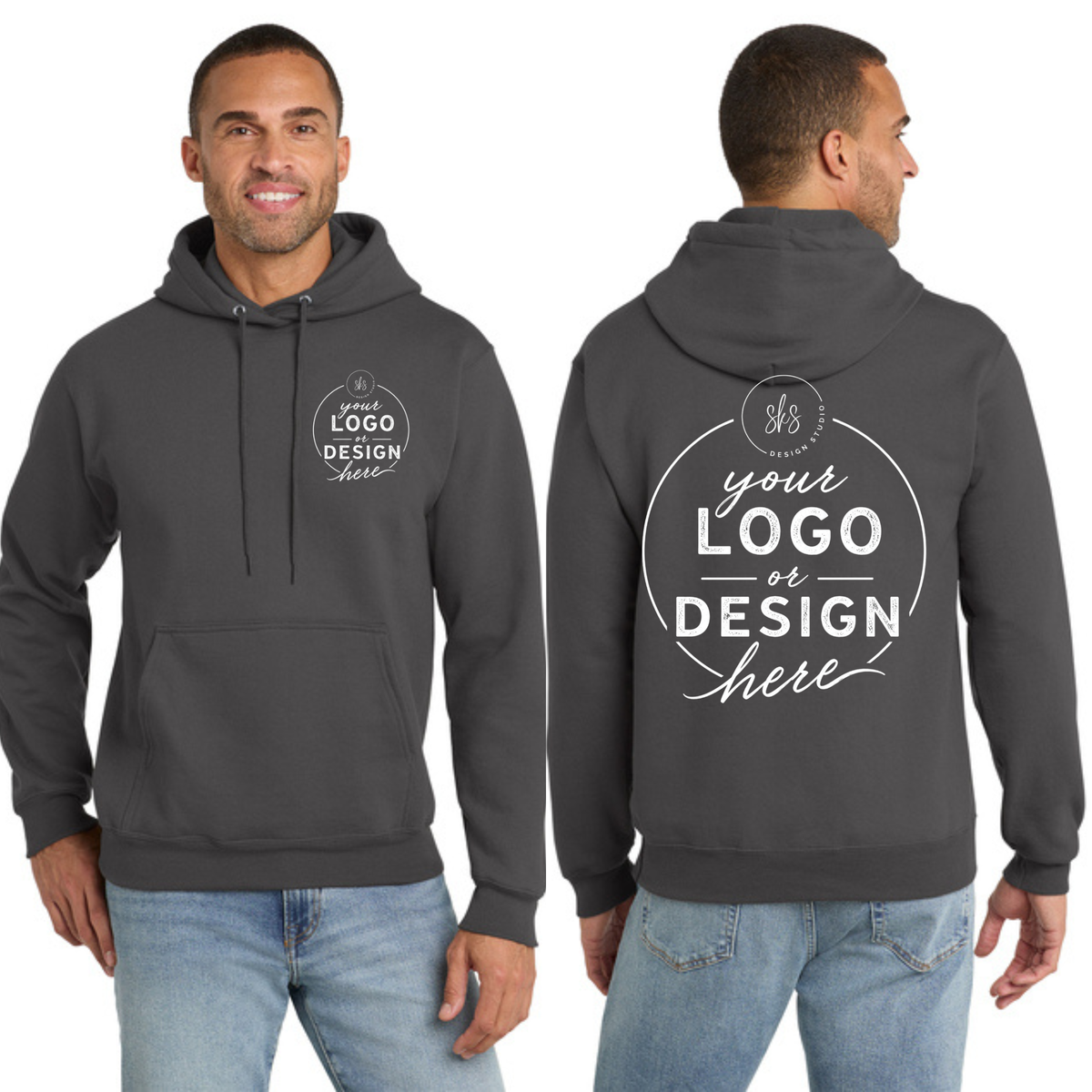 CUSTOM LOGO | Tall Hoodie [Port & Co]