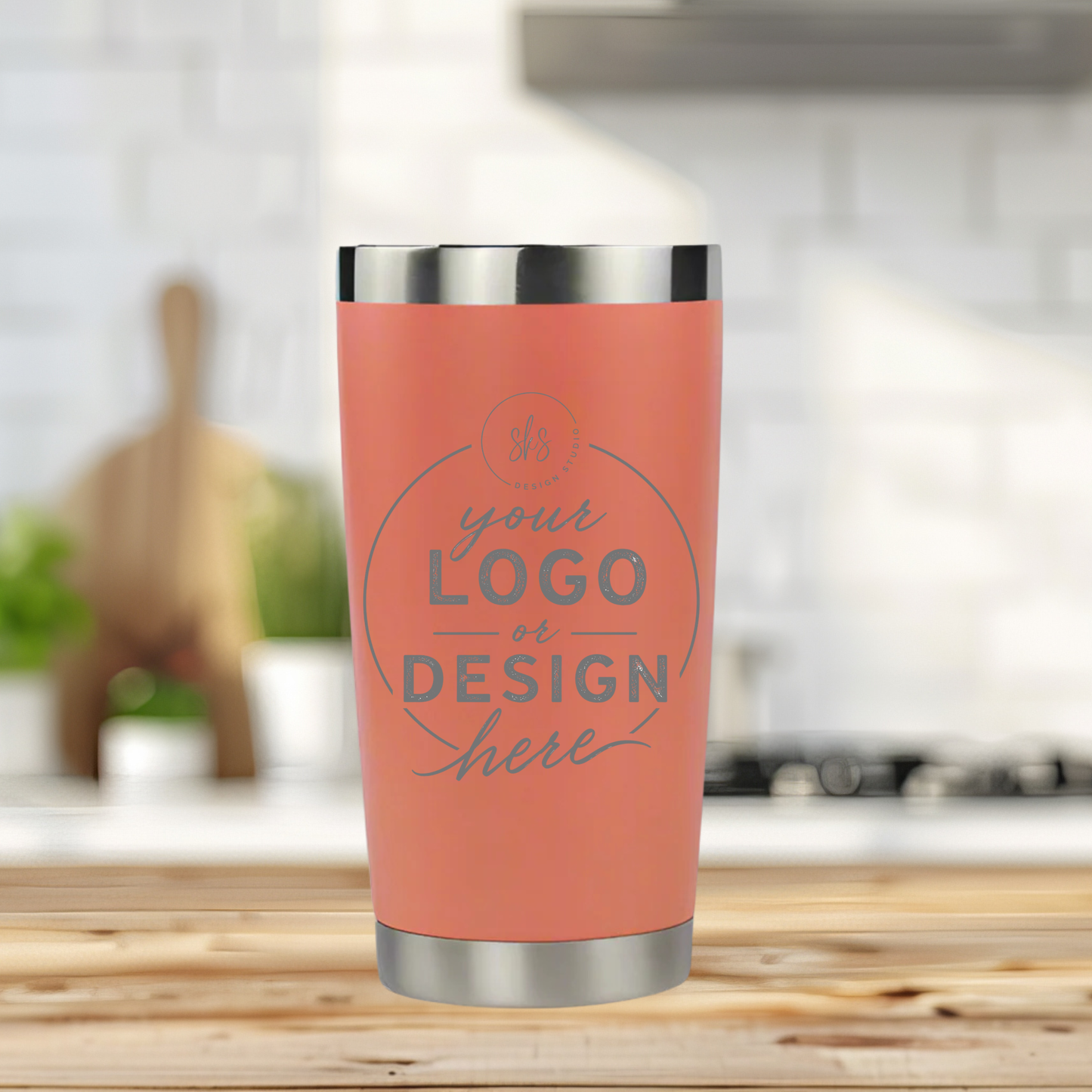 CUSTOM LOGO | ENGRAVED | 20oz Stainless Steel Tumbler