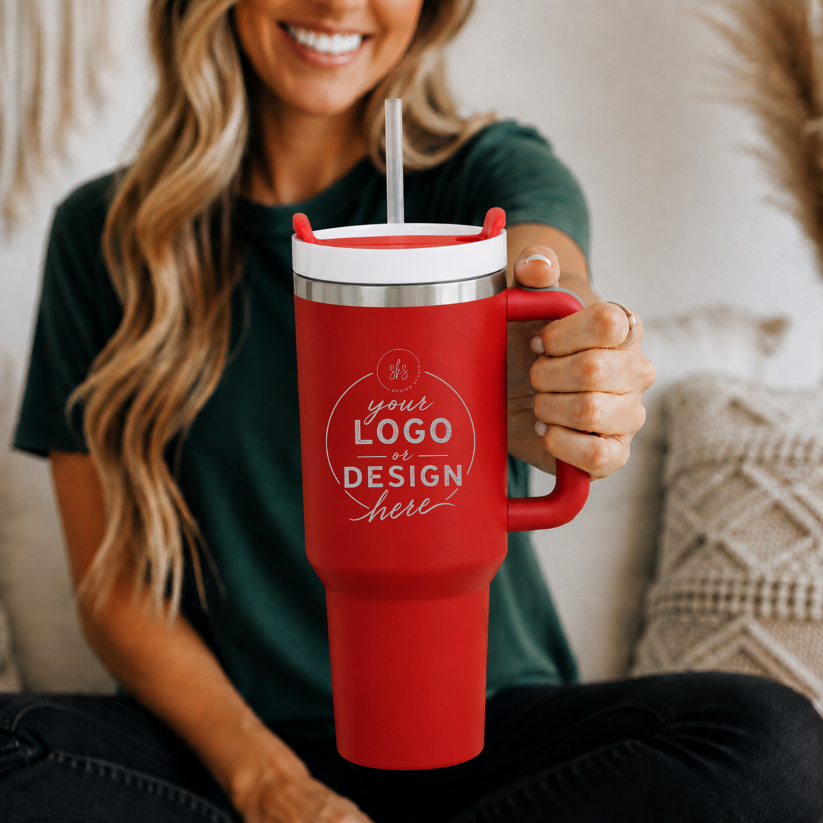 CUSTOM LOGO | ENGRAVED | 40oz Stainless Steel Tumbler