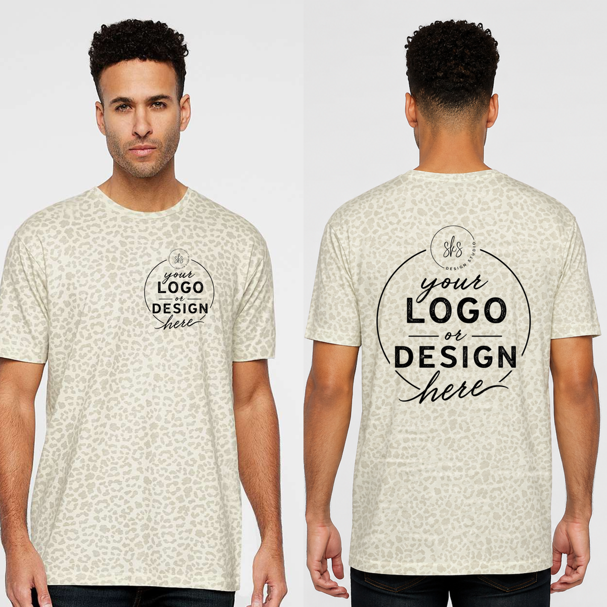CUSTOM LOGO | Unisex Leopard T-Shirt [LAT]