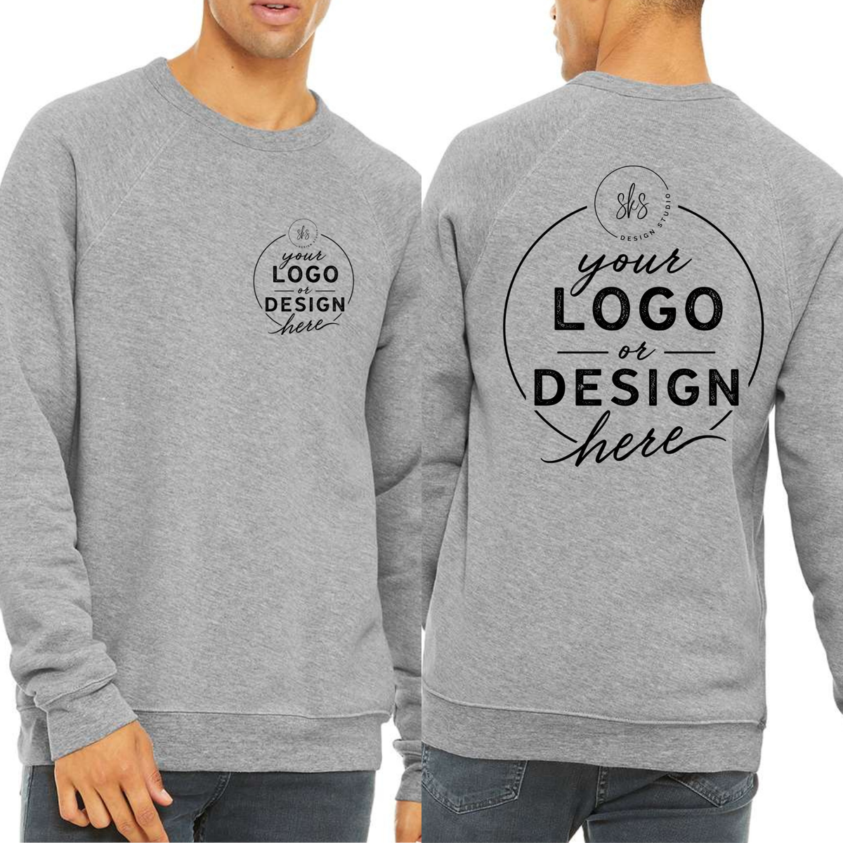 CUSTOM LOGO | Unisex Crewneck Sweatshirt [BELLA CANVAS]