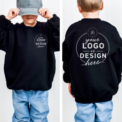 CUSTOM LOGO | Youth Crewneck Sweatshirt [GILDAN]