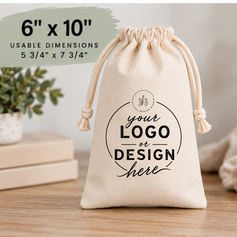 CUSTOM LOGO | Reusable Cotton Gift Bag Pouches
