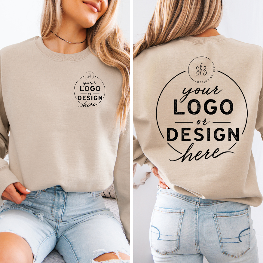CUSTOM LOGO | Unisex Crewneck Sweatshirt [GILDAN]