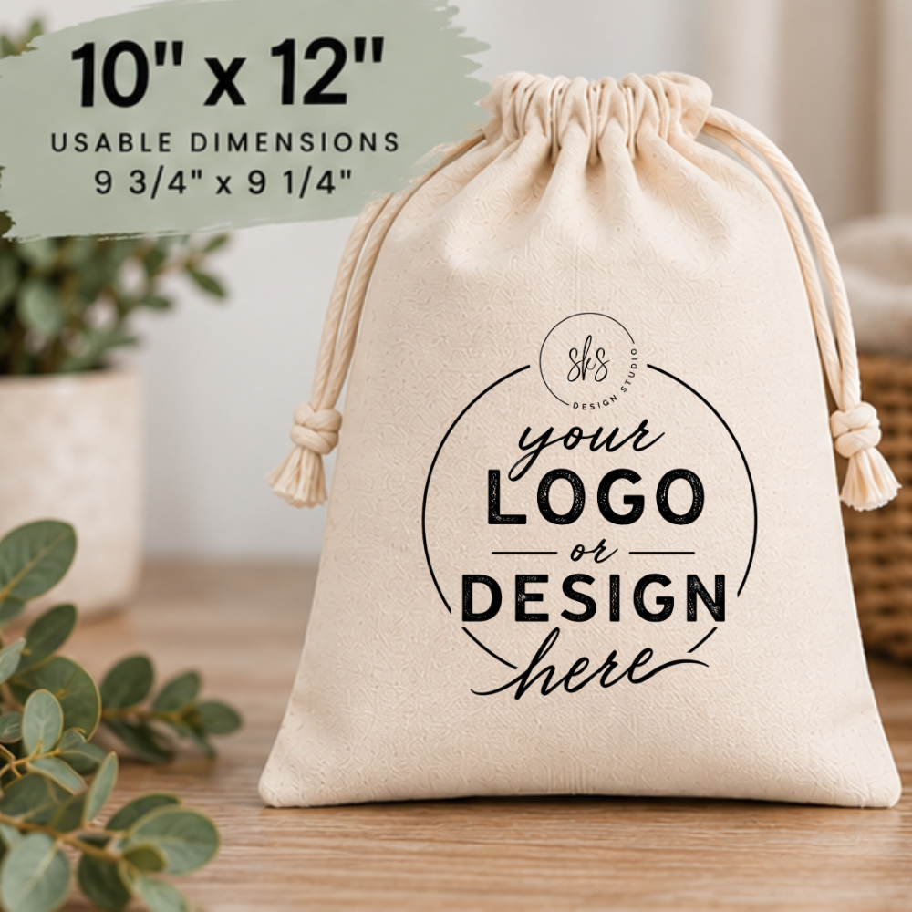 CUSTOM LOGO | Reusable Cotton Gift Bag Pouches