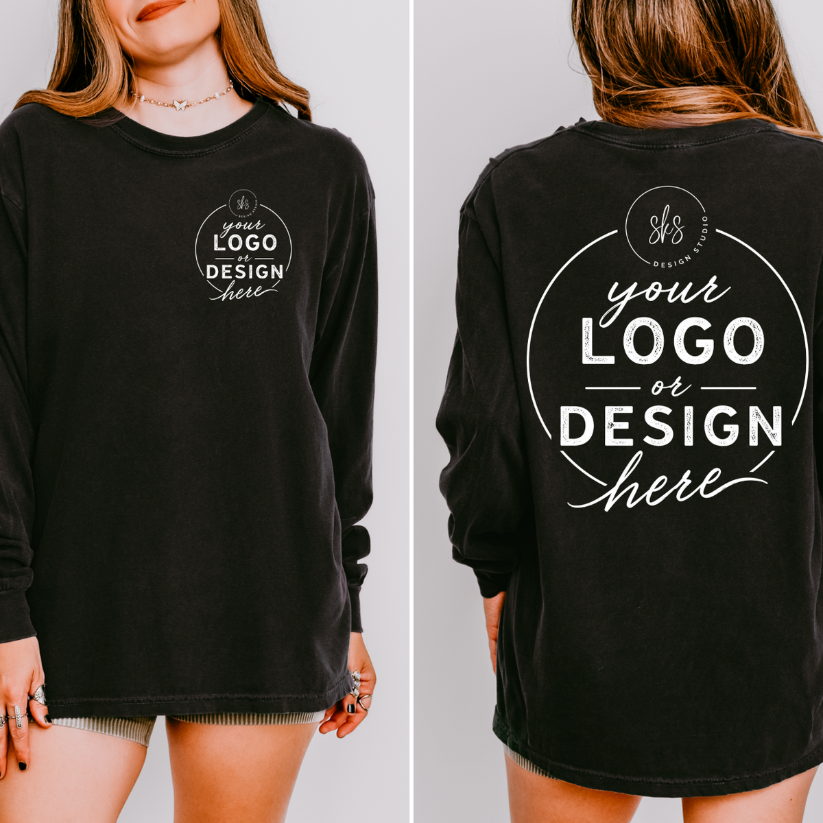 CUSTOM LOGO | Unisex Long Sleeve Shirt [COMFORT COLORS]