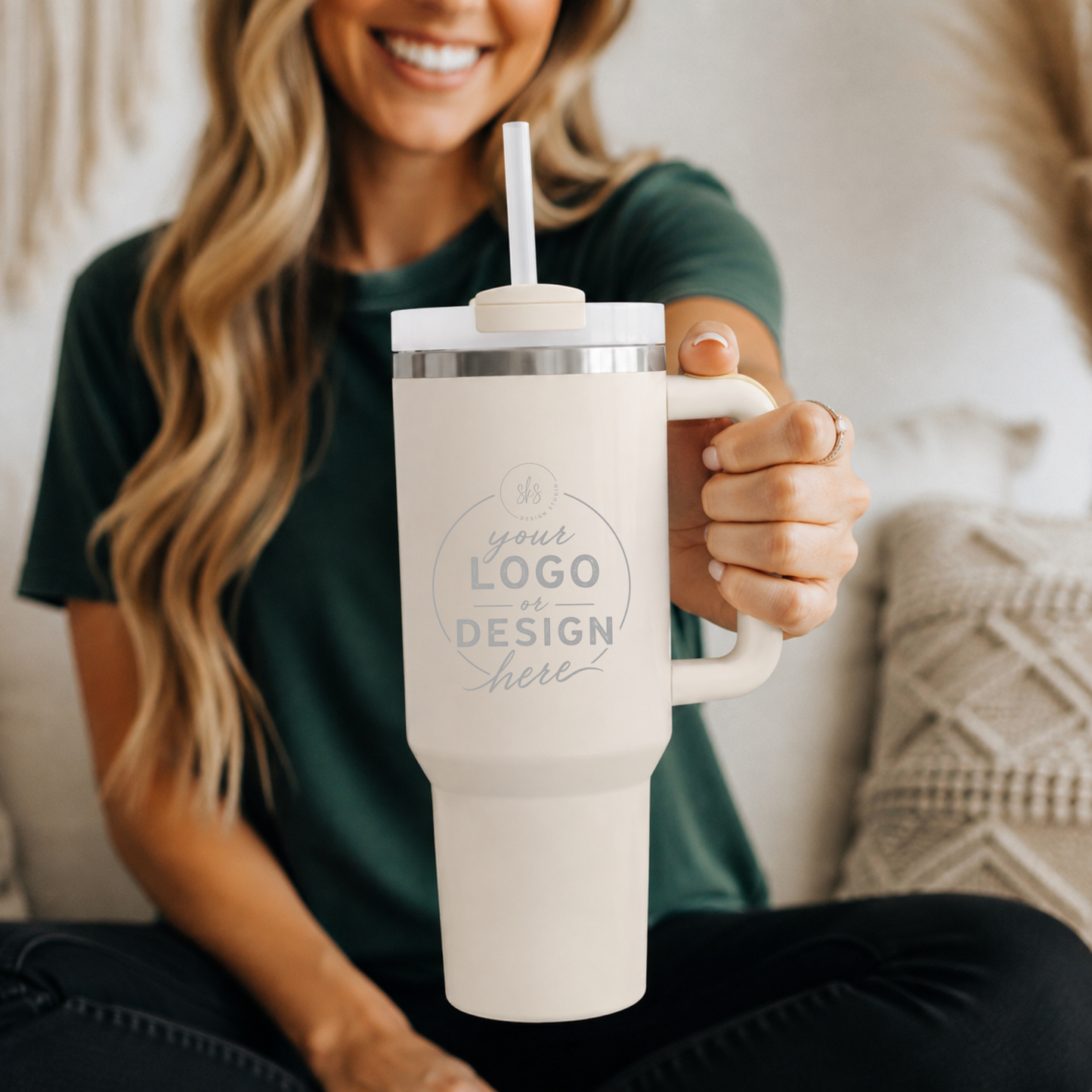 CUSTOM LOGO | ENGRAVED | 40oz Stainless Steel Tumbler
