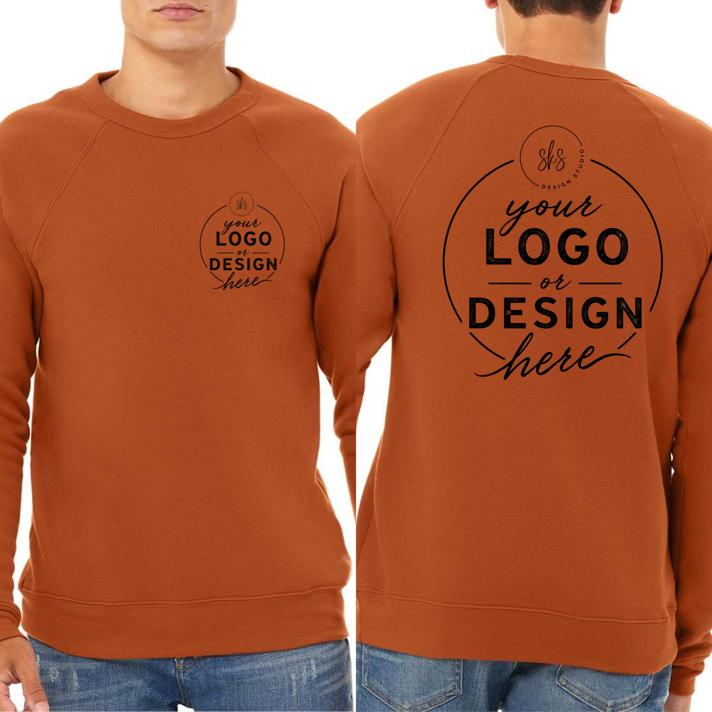 CUSTOM LOGO | Unisex Crewneck Sweatshirt [BELLA CANVAS]