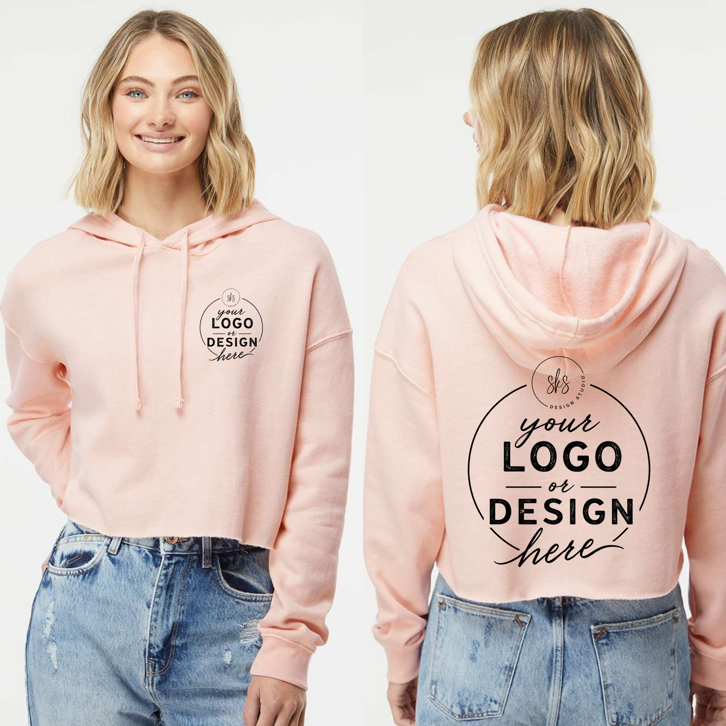 CUSTOM LOGO | Women’s Lightweight Crop Hoodie [INDEPENDENT TRADING CO]