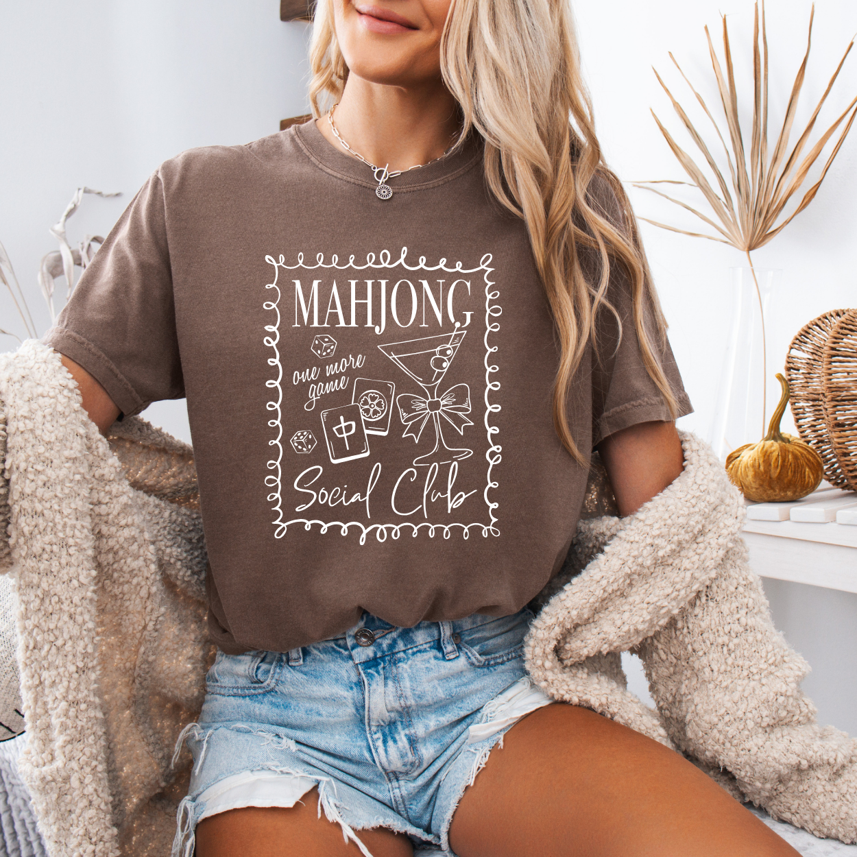 Mahjong Social Club, One More Game | Unisex T-Shirt [COMFORT COLORS]