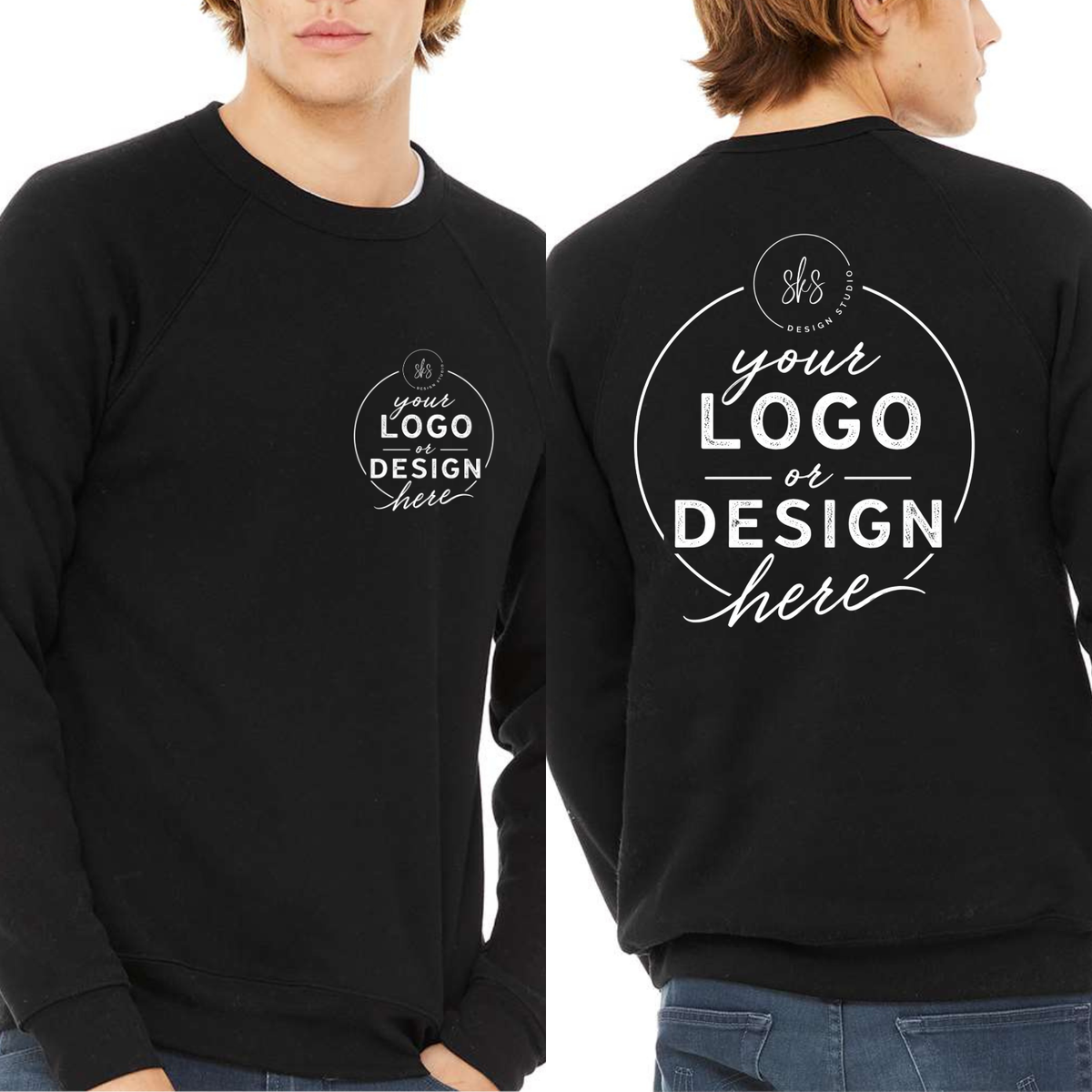 CUSTOM LOGO | Unisex Crewneck Sweatshirt [BELLA CANVAS]
