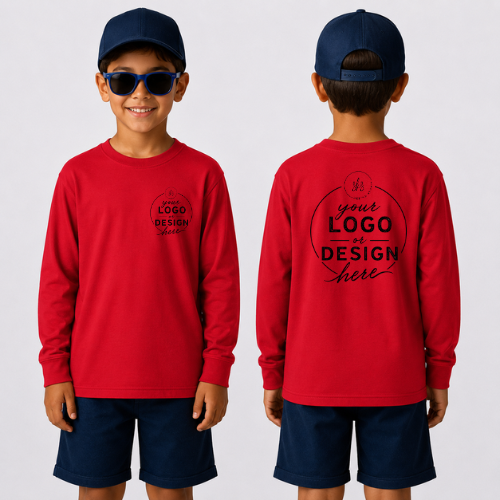 CUSTOM LOGO | Youth Unisex Long Sleeve Shirt [GILDAN]