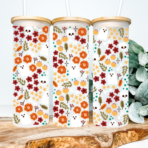 Floral Halloween | UVDTF Cup Wrap 25oz