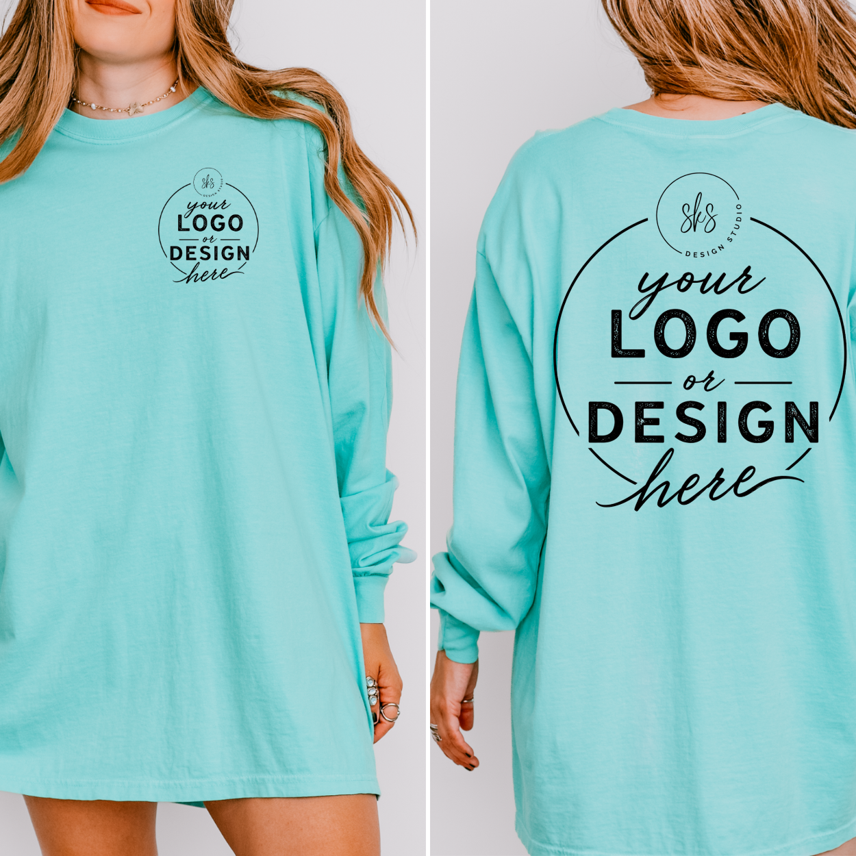CUSTOM LOGO | Unisex Long Sleeve Shirt [COMFORT COLORS]