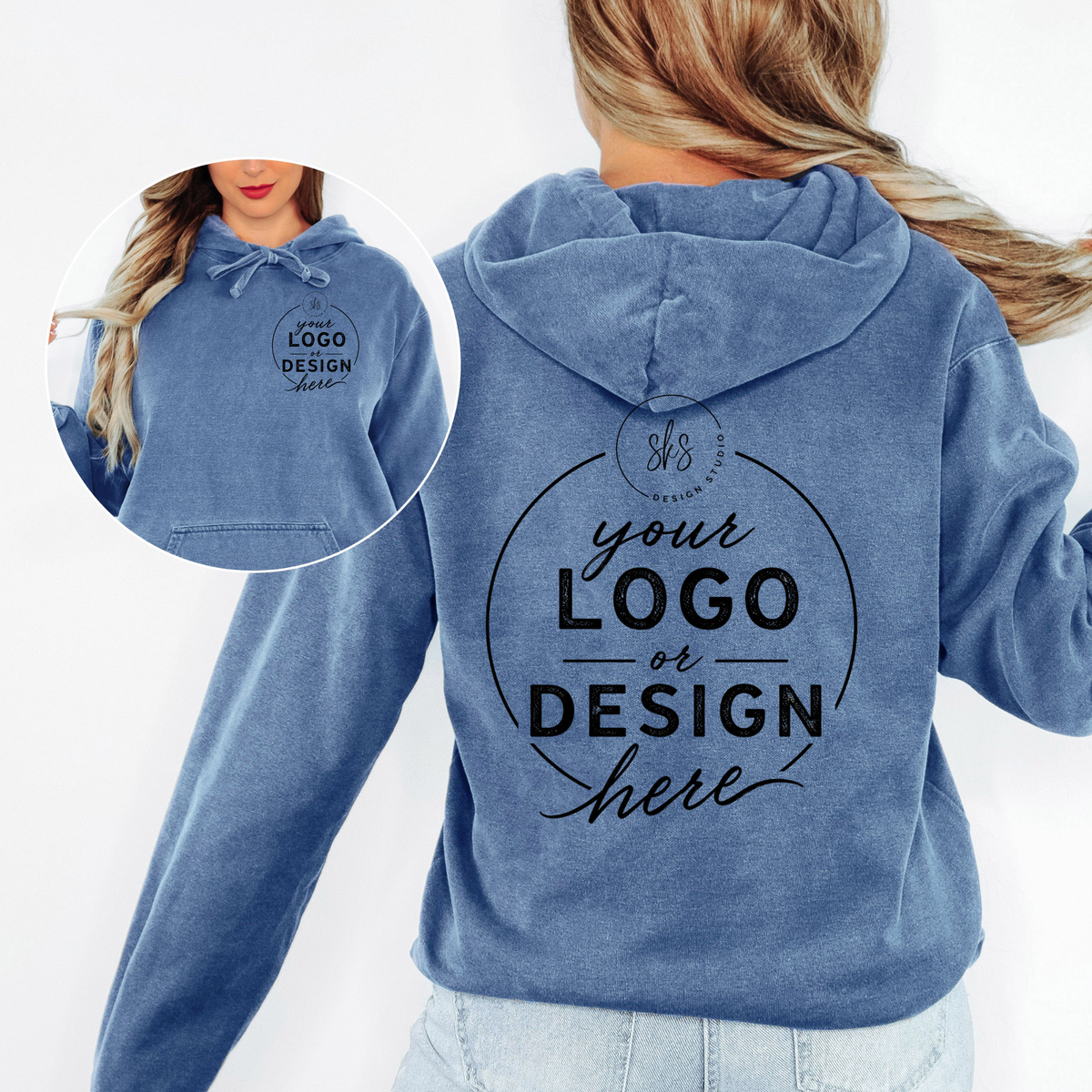 CUSTOM LOGO | Unisex Hoodie Sweatshirt [COMFORT COLORS]