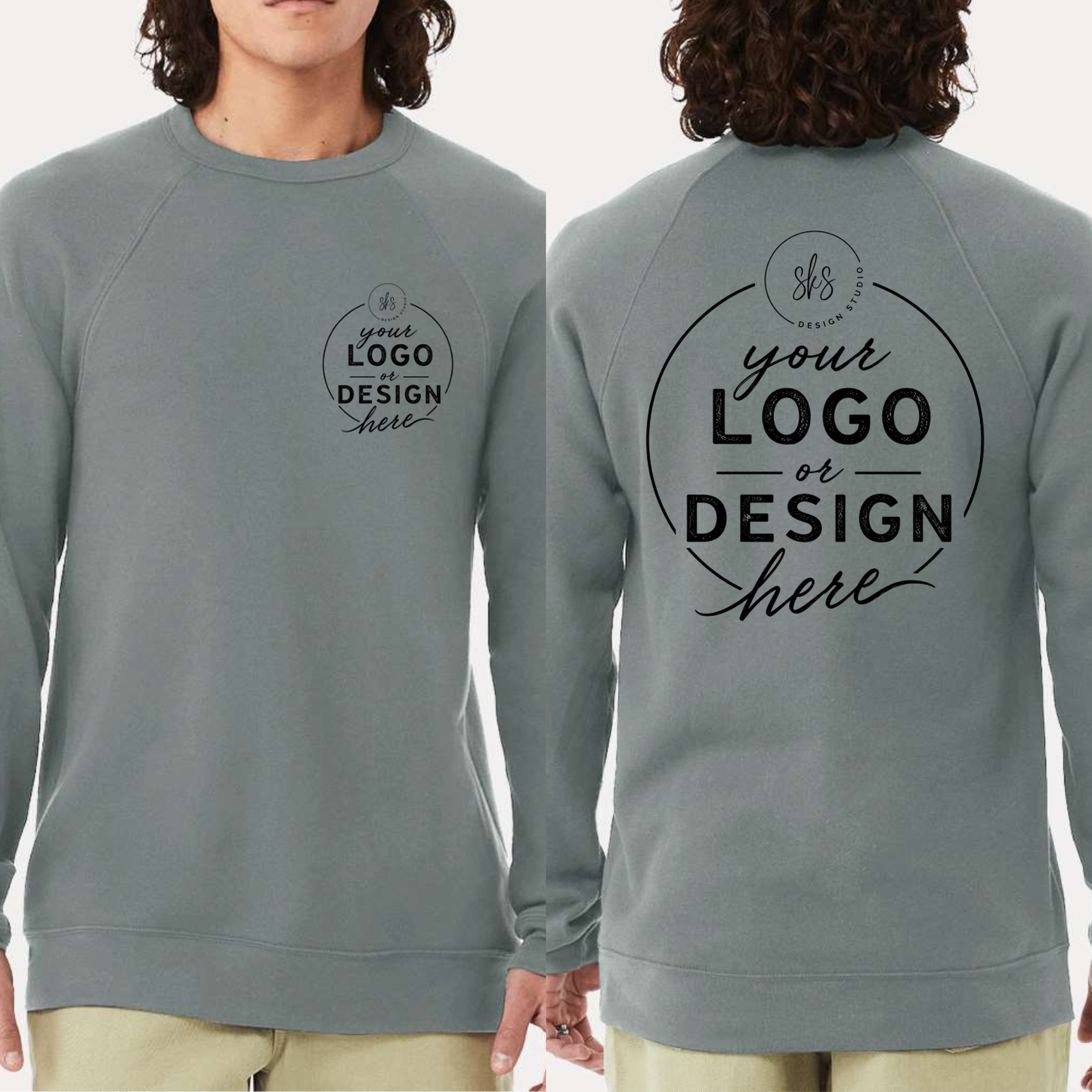 CUSTOM LOGO | Unisex Crewneck Sweatshirt [BELLA CANVAS]