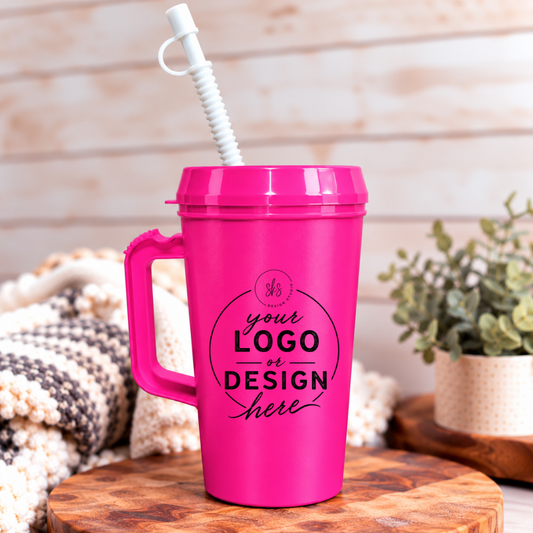CUSTOM LOGO | UVDTF | 34oz Mega Trucker Mug