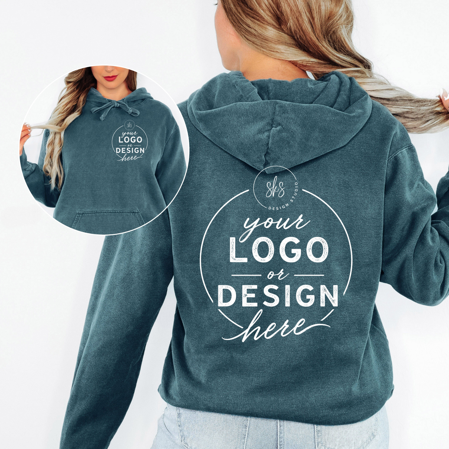 CUSTOM LOGO | Unisex Hoodie Sweatshirt [COMFORT COLORS]