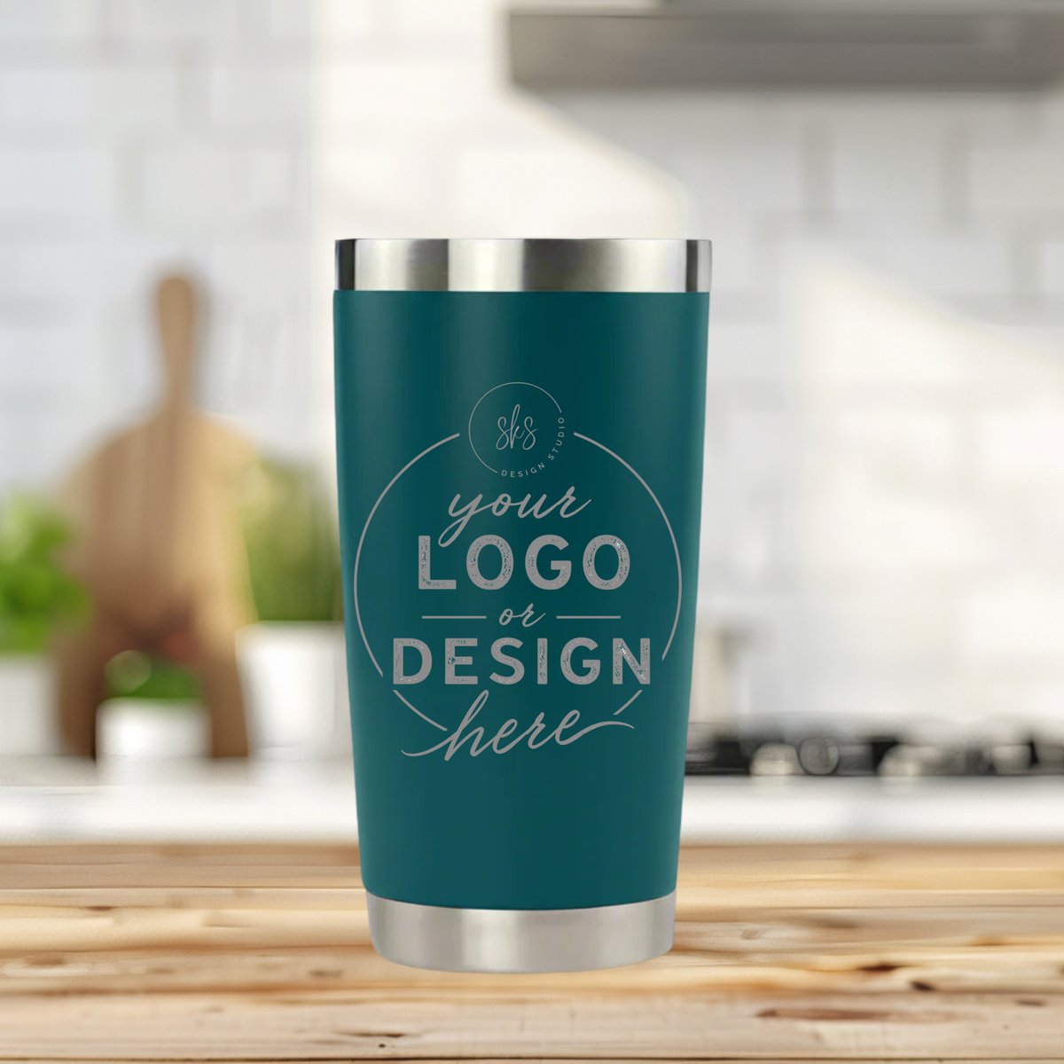 CUSTOM LOGO | ENGRAVED | 20oz Stainless Steel Tumbler