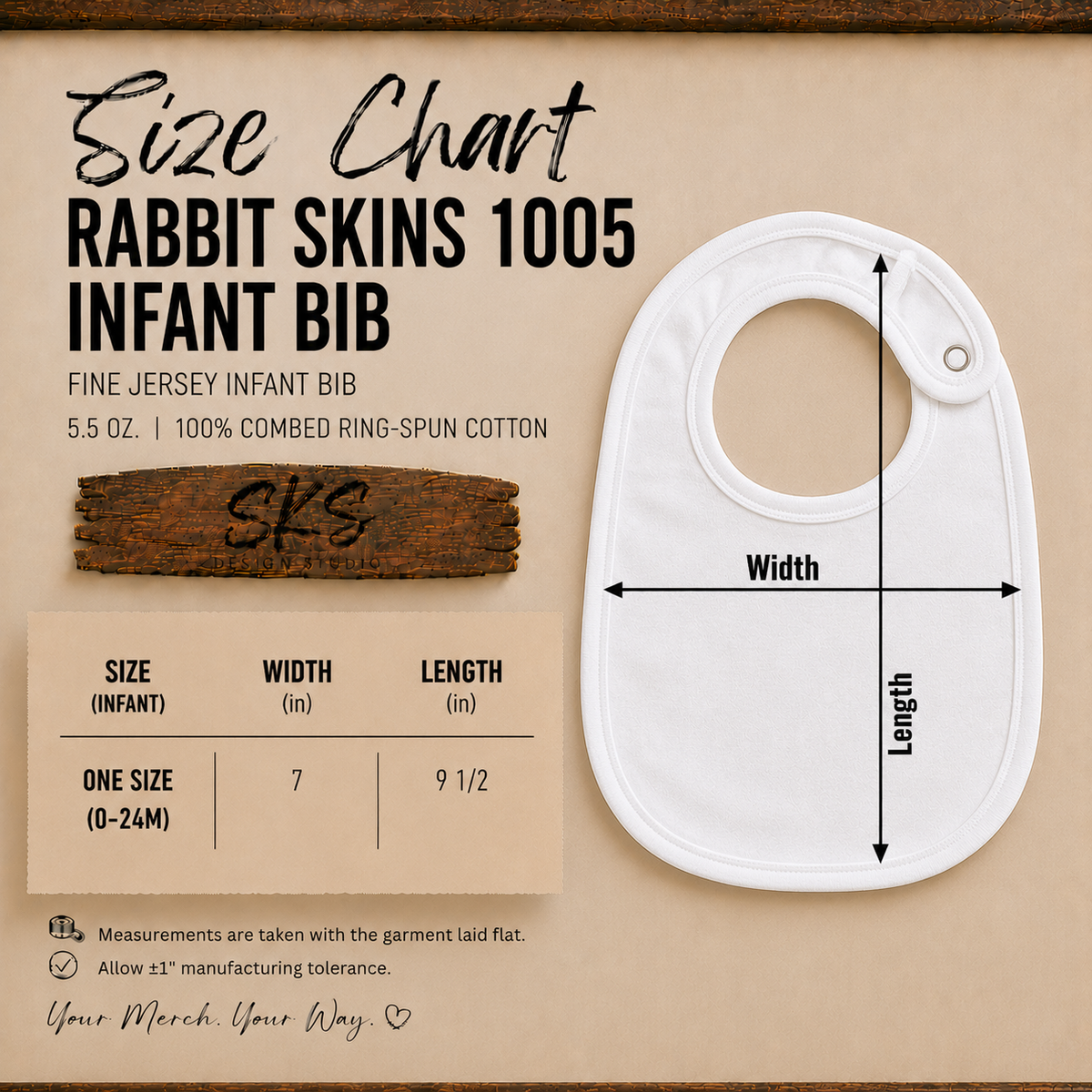 CUSTOM Logo | Infant Bib [RABBIT SKINS]