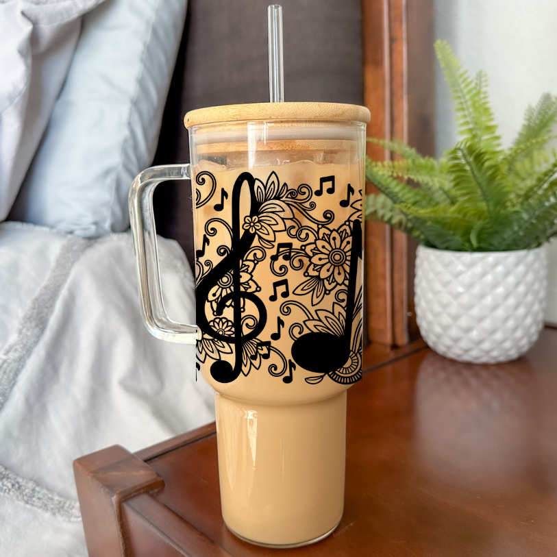 Floral Music | UVDTF Cup Wrap 40oz