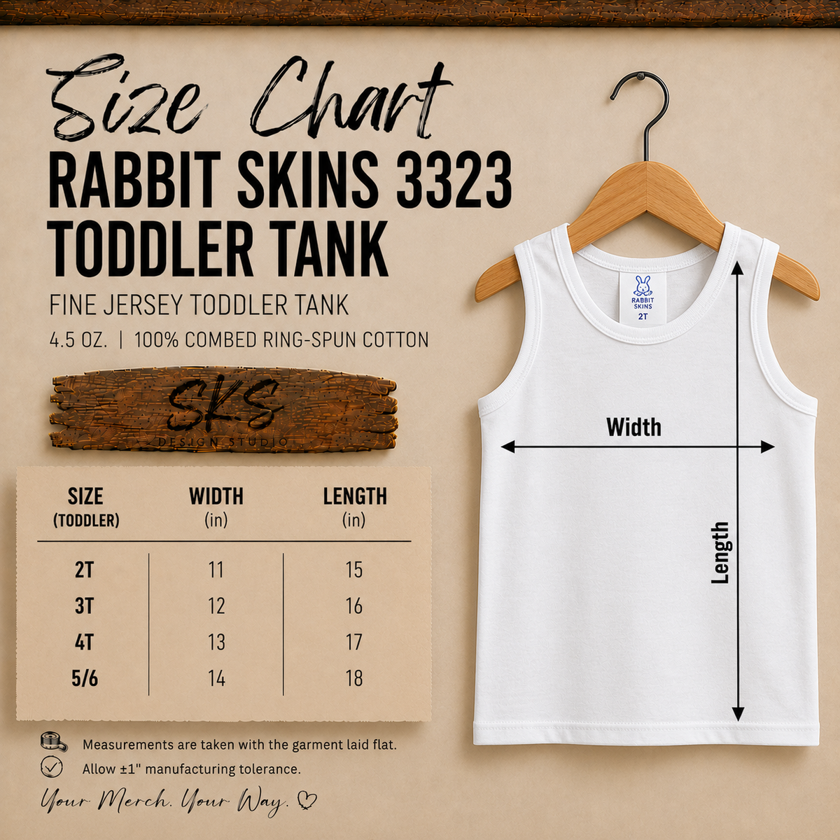 CUSTOM LOGO | Toddler Tank [RABBIT SKINS]