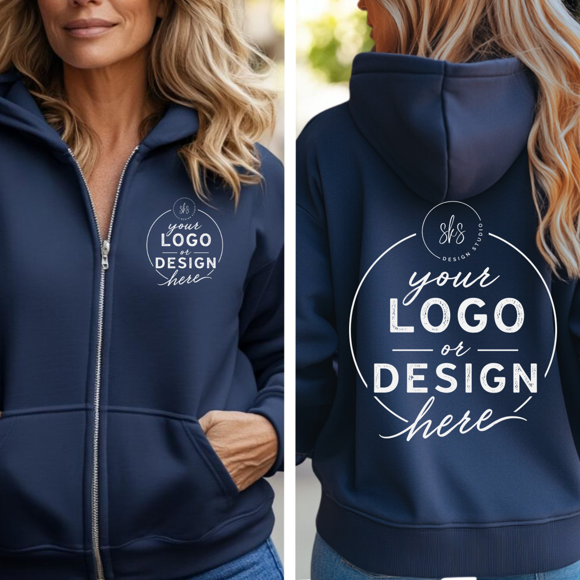 CUSTOM LOGO | Unisex Zip Up Hoodie [GILDAN]