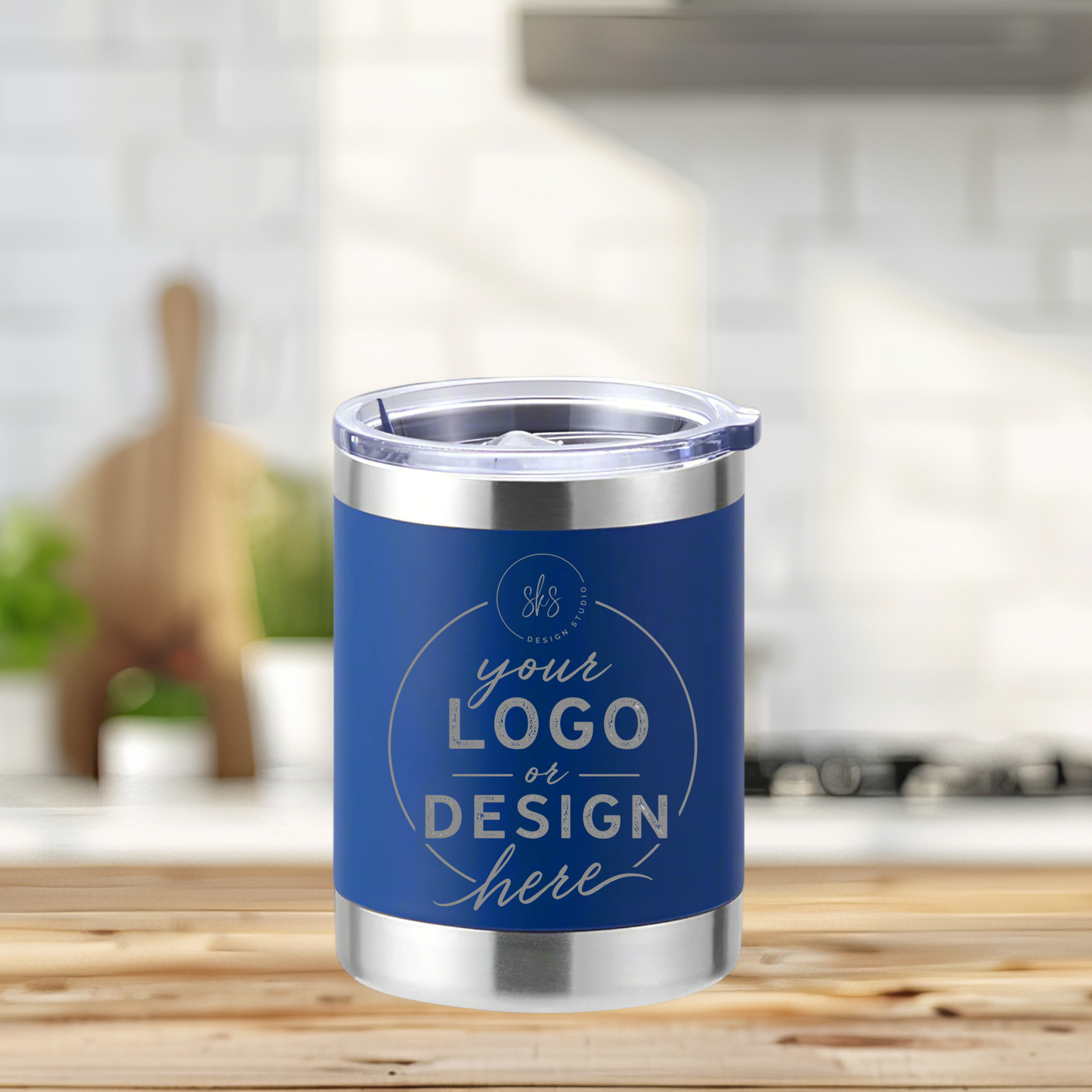 CUSTOM LOGO | ENGRAVED | 10oz Stainless Steel Tumbler