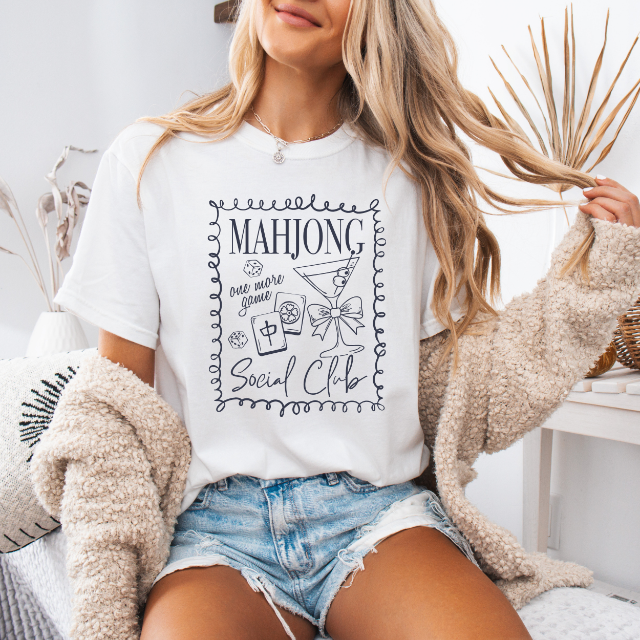 Mahjong Social Club, One More Game | Unisex T-Shirt [COMFORT COLORS]