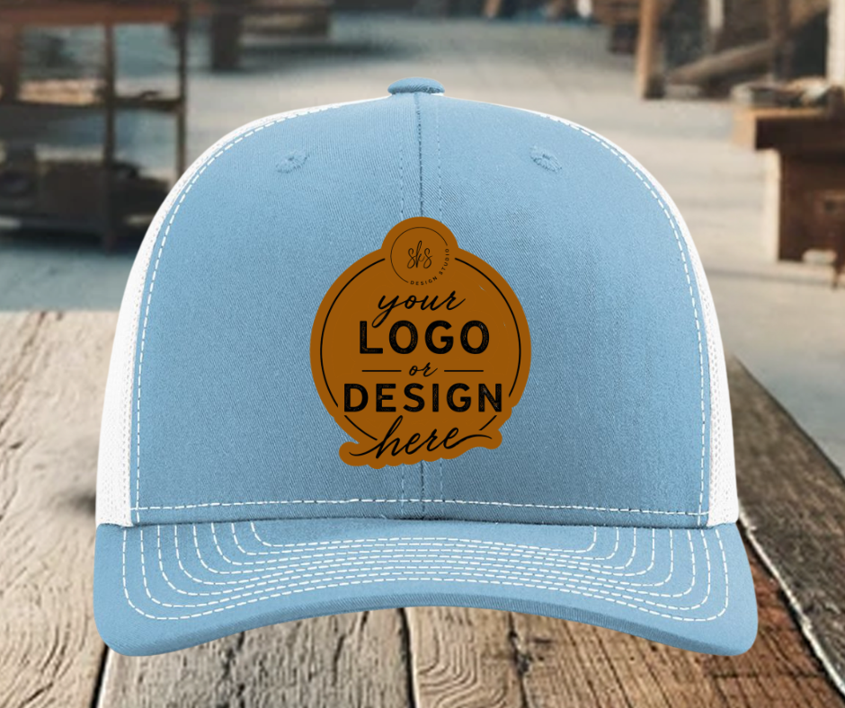 CUSTOM LOGO | Richardson 112 Hat with Laser Engraved Leather Patch
