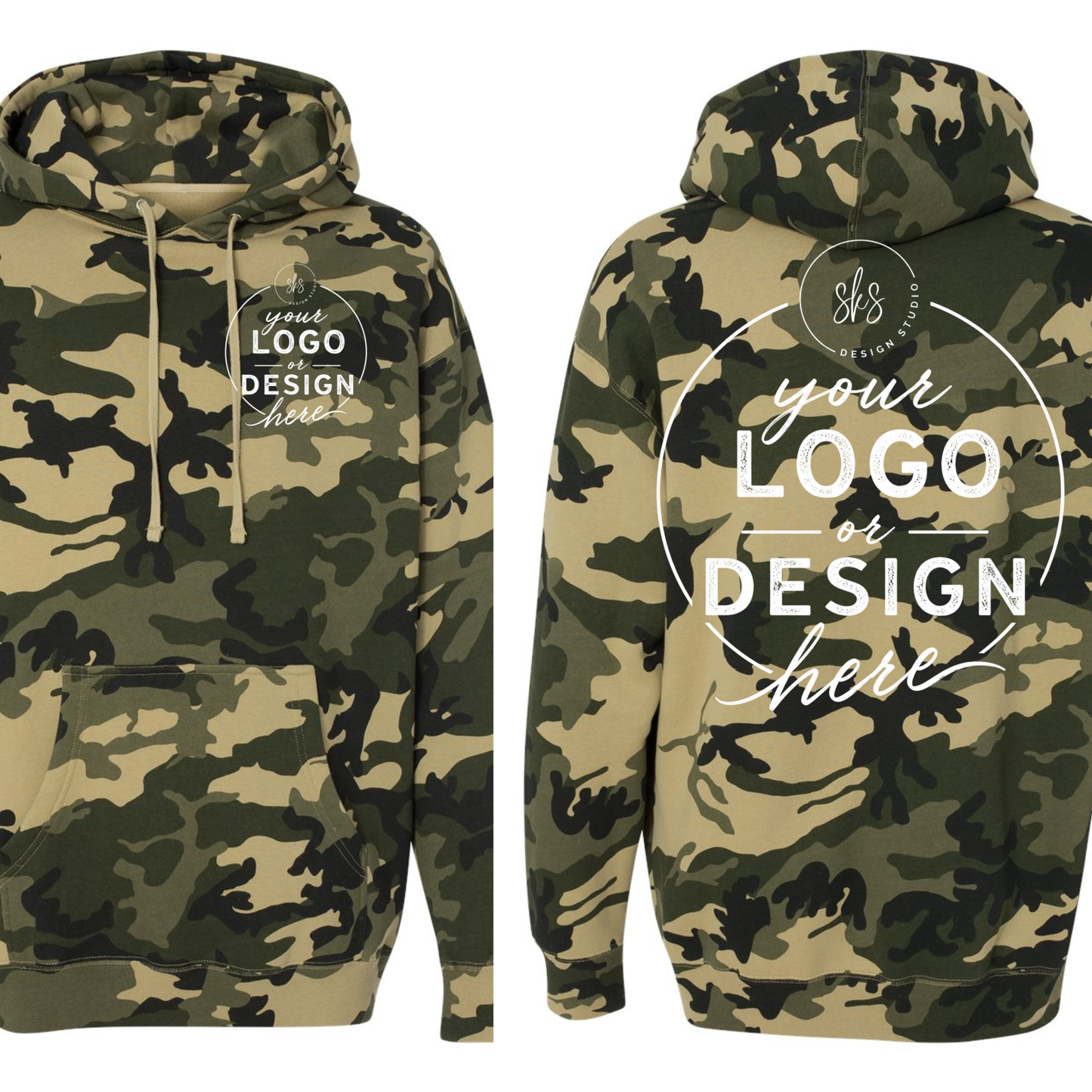 CUSTOM LOGO | Unisex Camo Hoodie [INDEPENDENT TRADING CO.]