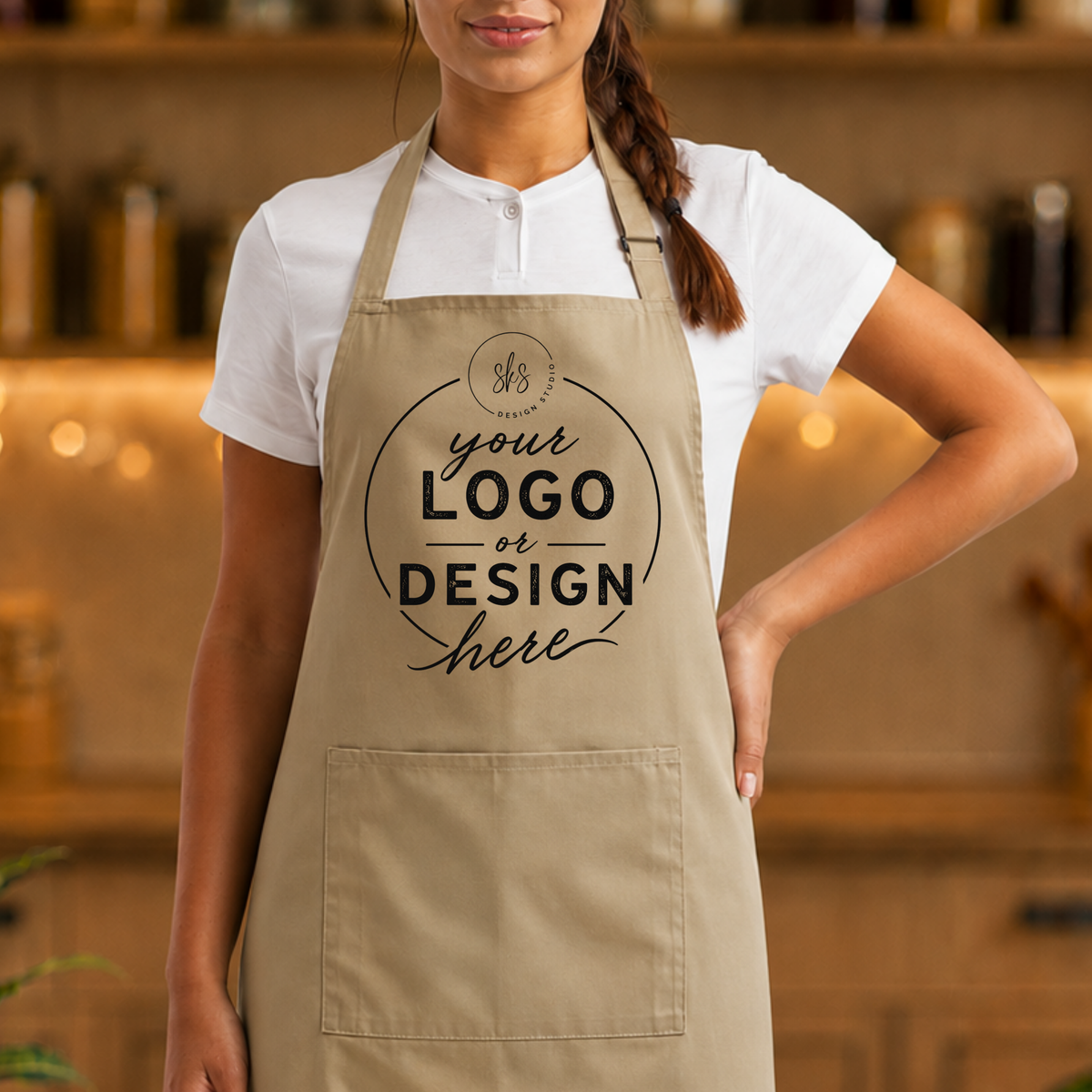 CUSTOM LOGO | Apron with Pocket