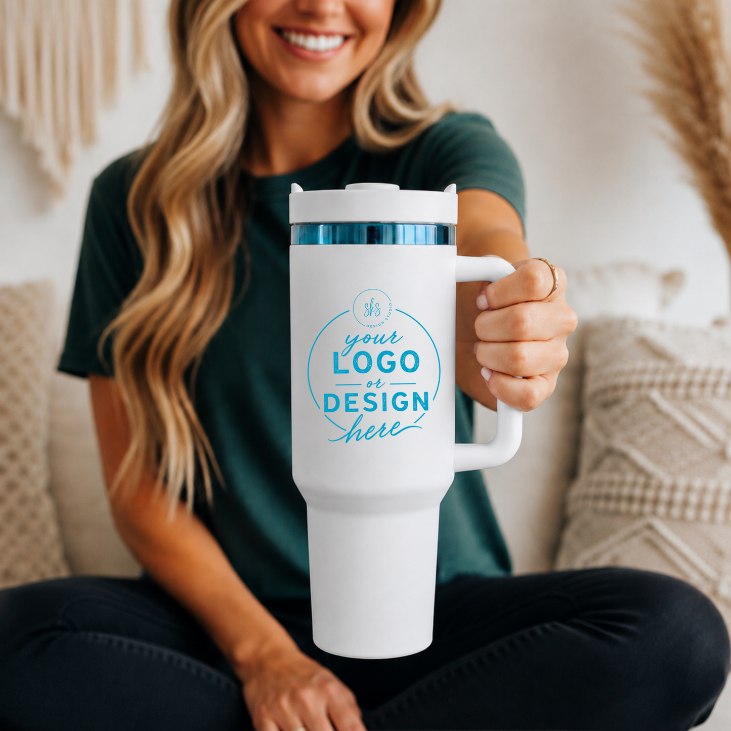CUSTOM LOGO | ENGRAVED | 40oz Stainless Steel Tumbler