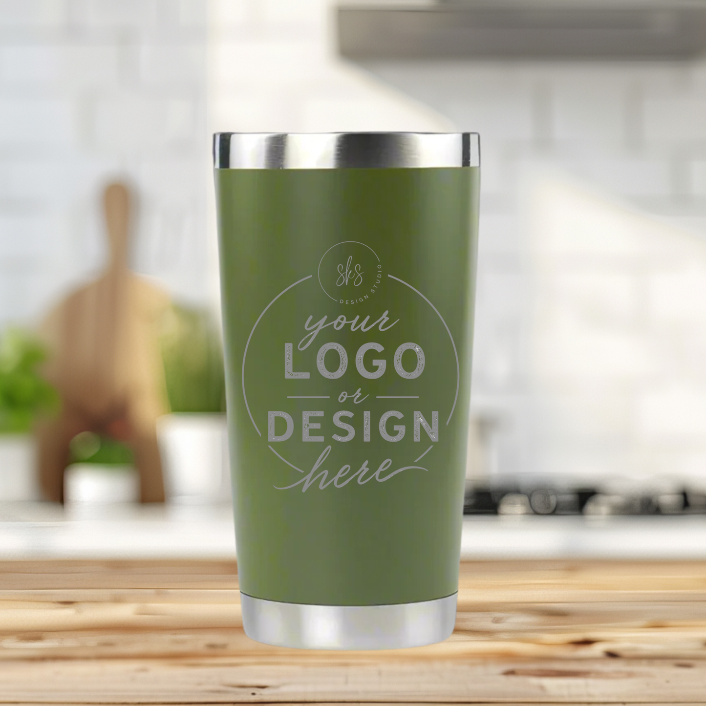 CUSTOM LOGO | ENGRAVED | 20oz Stainless Steel Tumbler