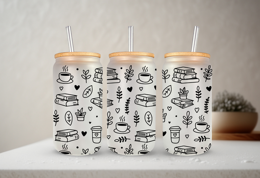 Books & Coffee | UVDTF Cup Wrap 20oz