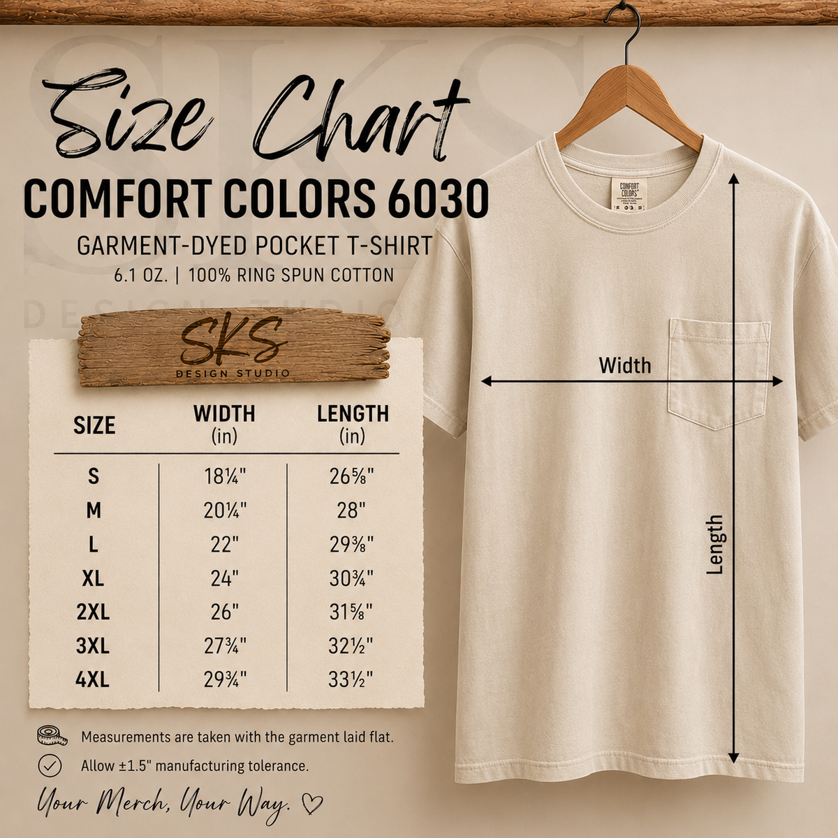 CUSTOM LOGO | Unisex Pocket Tee [COMFORT COLORS]