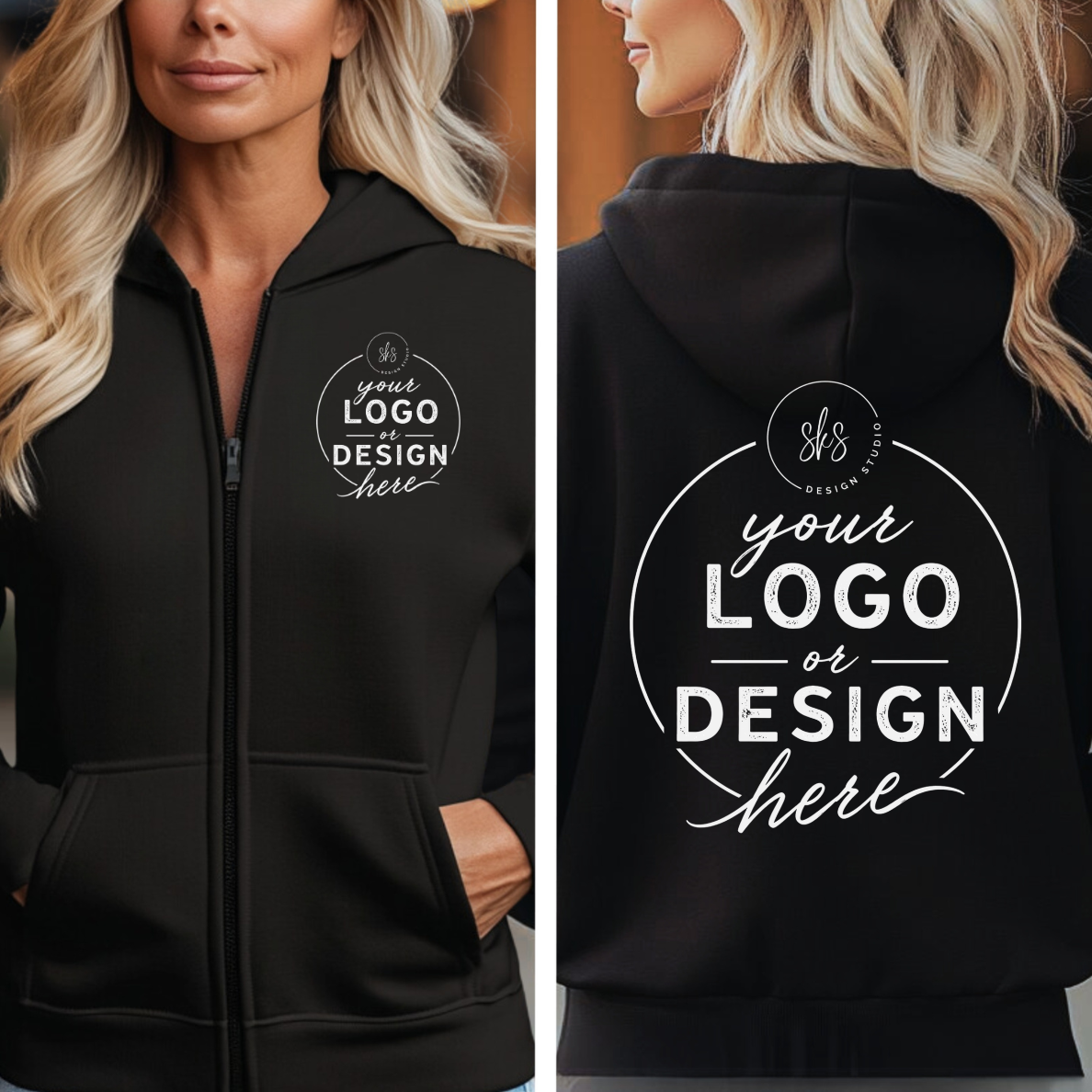 CUSTOM LOGO | Unisex Zip Up Hoodie [GILDAN]