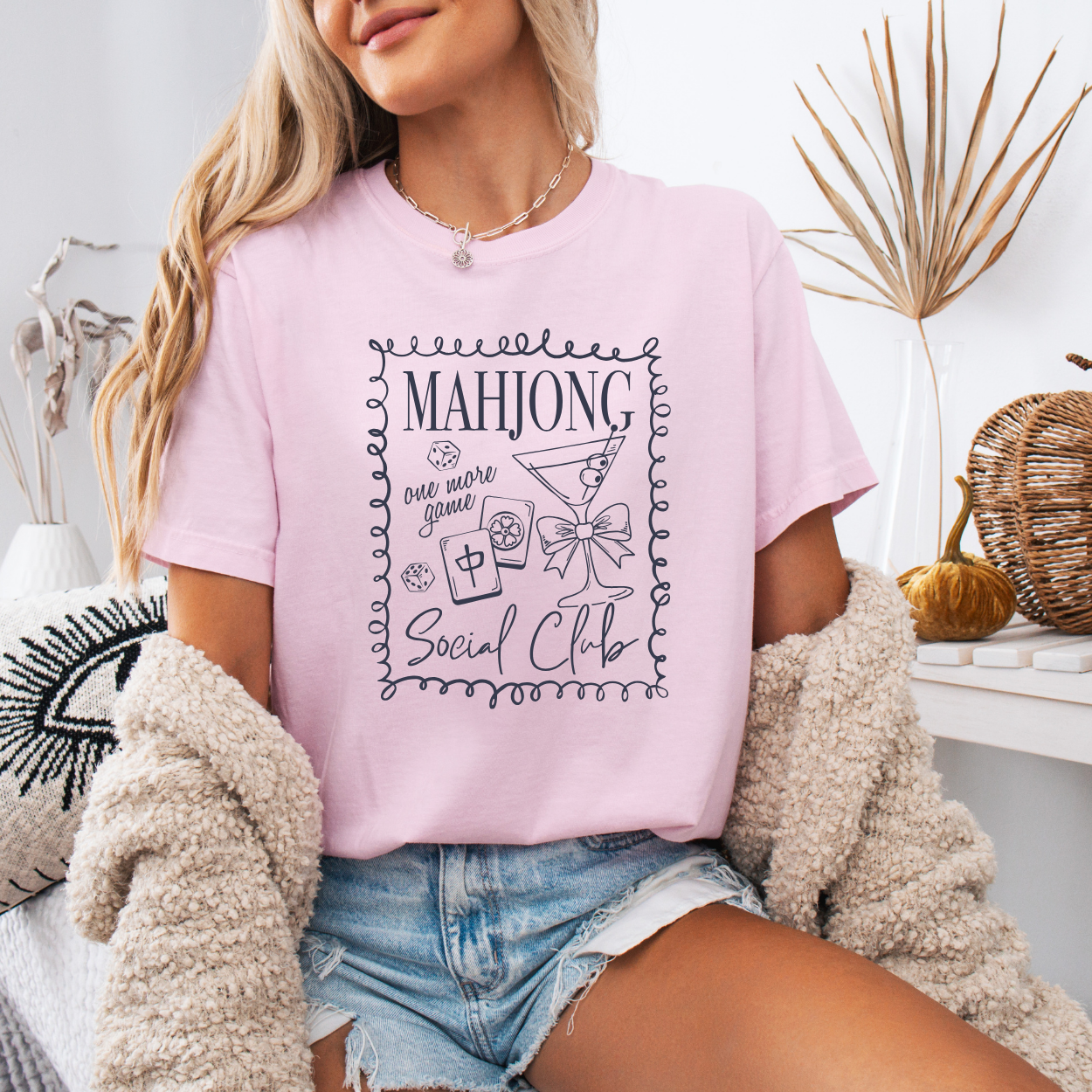 Mahjong Social Club, One More Game | Unisex T-Shirt [COMFORT COLORS]
