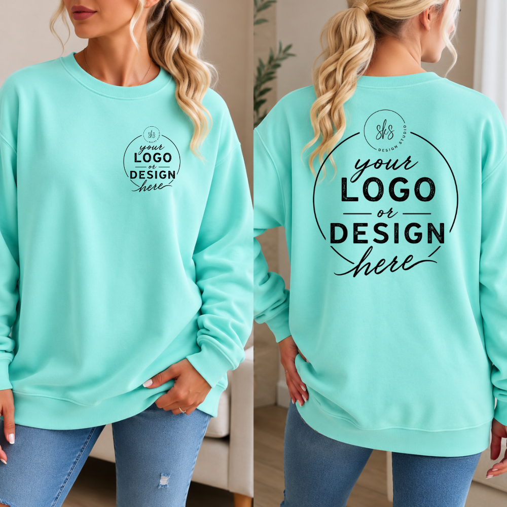 CUSTOM LOGO | Unisex Crewneck Sweatshirt [COMFORT COLORS]