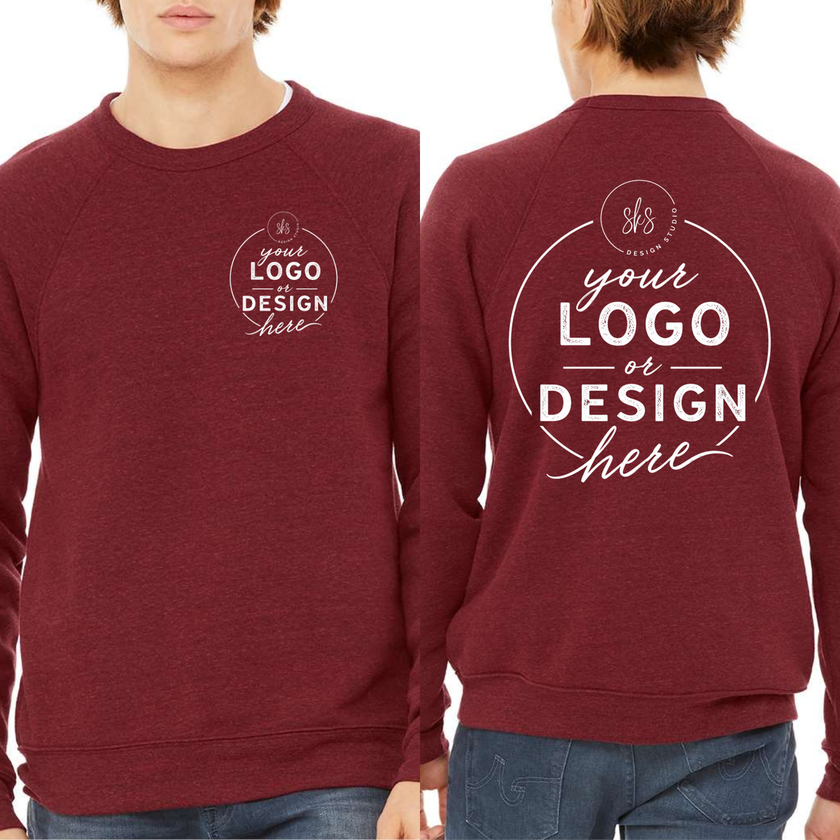 CUSTOM LOGO | Unisex Crewneck Sweatshirt [BELLA CANVAS]