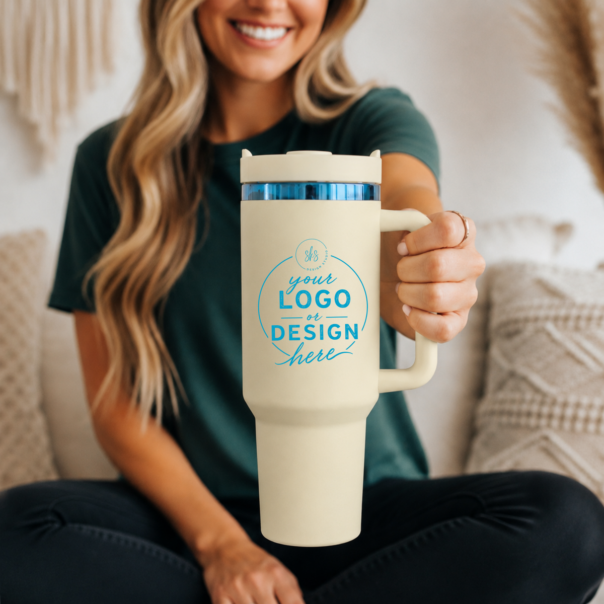 CUSTOM LOGO | ENGRAVED | 40oz Stainless Steel Tumbler
