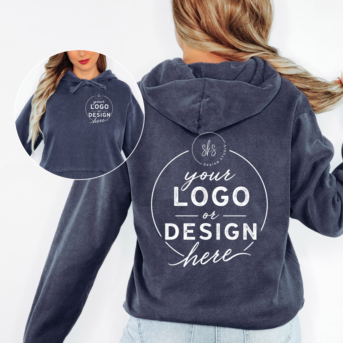 CUSTOM LOGO | Unisex Hoodie Sweatshirt [COMFORT COLORS]
