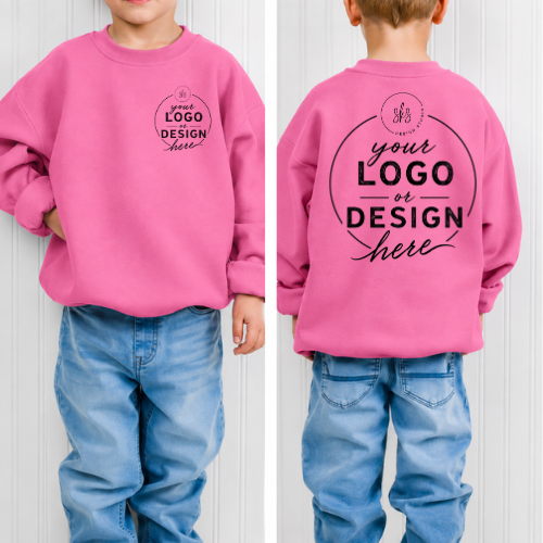 CUSTOM LOGO | Youth Crewneck Sweatshirt [GILDAN]