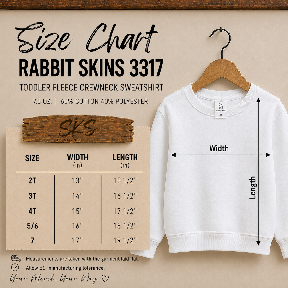 CUSTOM LOGO | Toddler Crewneck Sweatshirt [RABBIT SKINS]